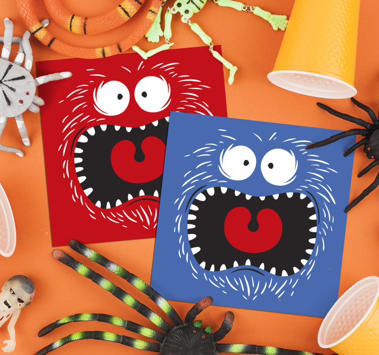 Moderne og farverig halloween-drinkcoaster - TenStickers