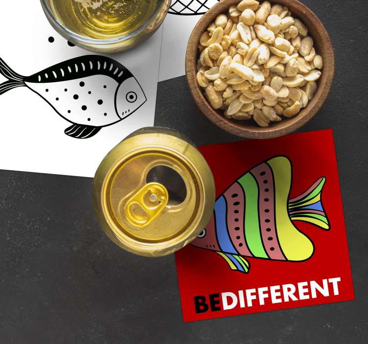 Fantastiske modstrømning tekstcoaster - TenStickers