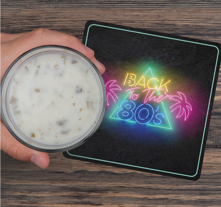 Neon 80'er retro vintage coaster - TenStickers