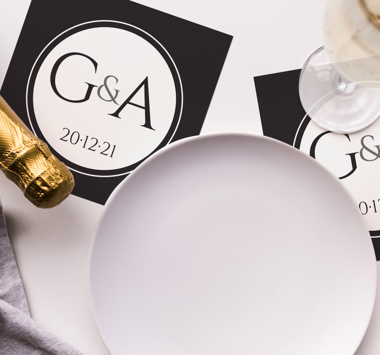 Personlig klassisk bryllupsbane - TenStickers