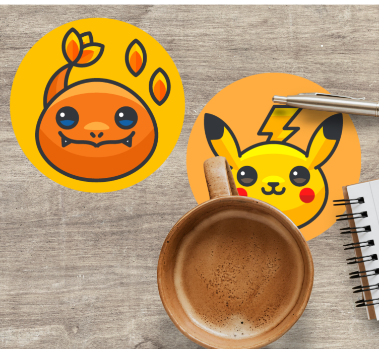 Pokemon-karakterer flere coastere - TenStickers