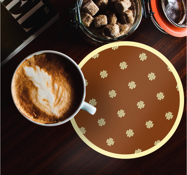Polka dot strikket mønster tekstur coaster - TenStickers