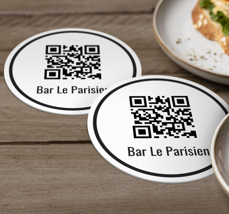 QR-kode personlig coaster - TenStickers