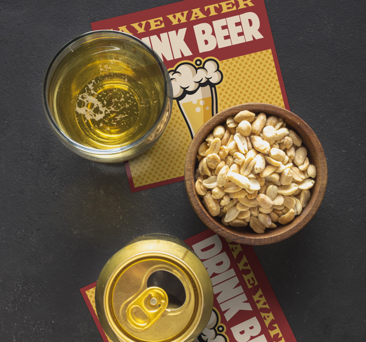 Spare vand drikke øl coaster øl måtter - TenStickers