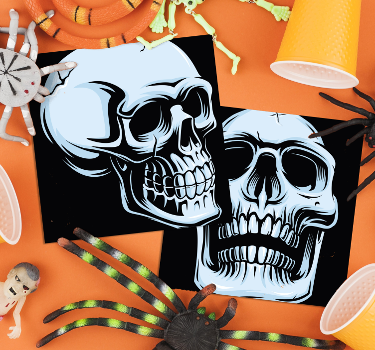 Store kraniet coaster halloween - TenStickers