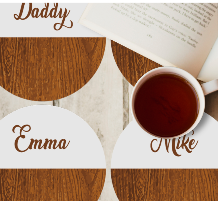 Træ marmor personlige underlag - TenStickers