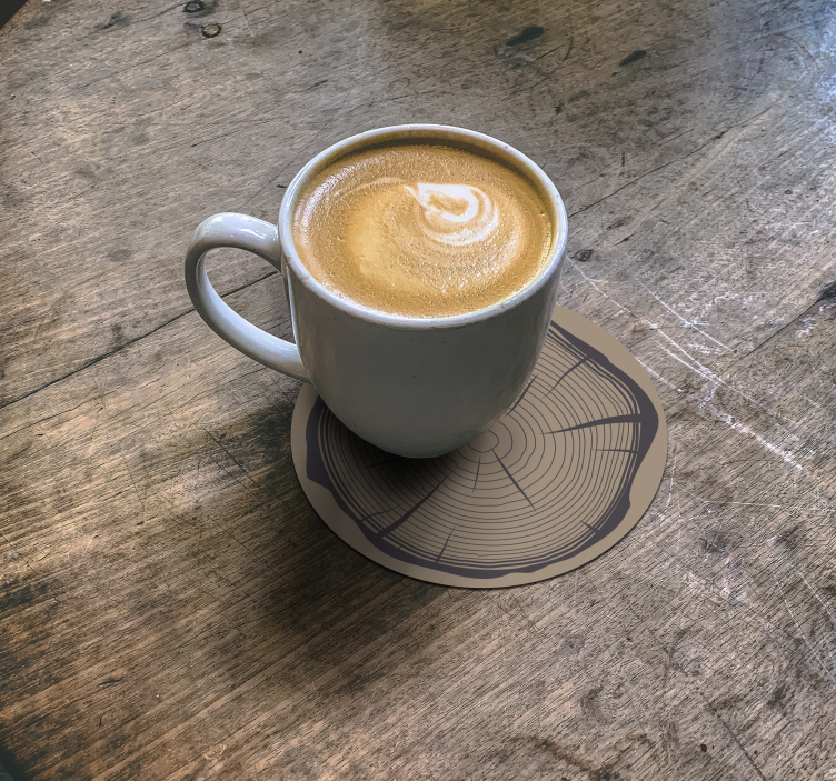 Træstamme vintage coaster - TenStickers
