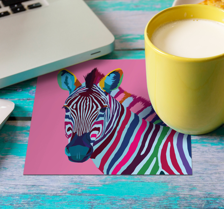 Zebra pop art zebra coaster - TenStickers