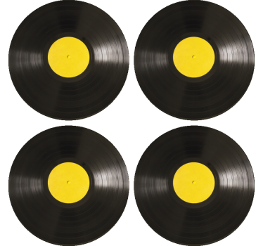 Vinyl disk moderne drink coaster - TenStickers
