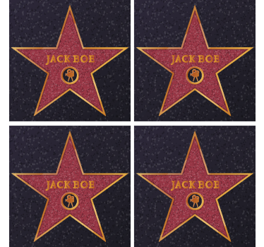 Hollywood stjerne med navn nørdede coaster - TenStickers