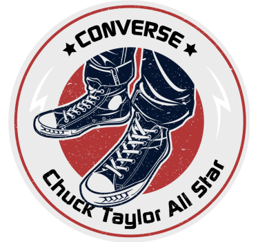Vintage coaster med sneaker grafikdesign - TenStickers