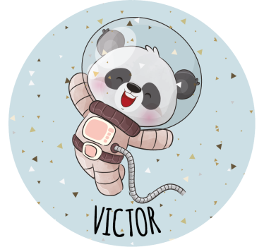 Vintage coaster glad astronaut panda - TenStickers