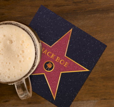 Hollywood stjerne med navn nørdede coaster - TenStickers