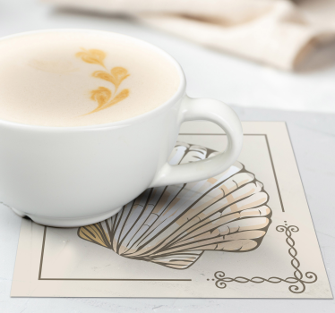 Vintage coaster med elegant skaldetalje - TenStickers