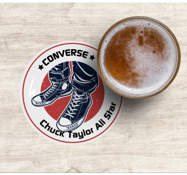 Vintage coaster med sneaker grafikdesign - TenStickers