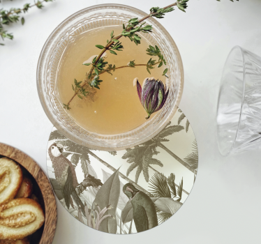 Vintage tropisk fauna retro coaster - TenStickers