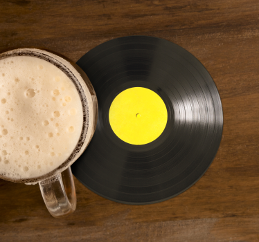 Vinyl disk moderne drink coaster - TenStickers