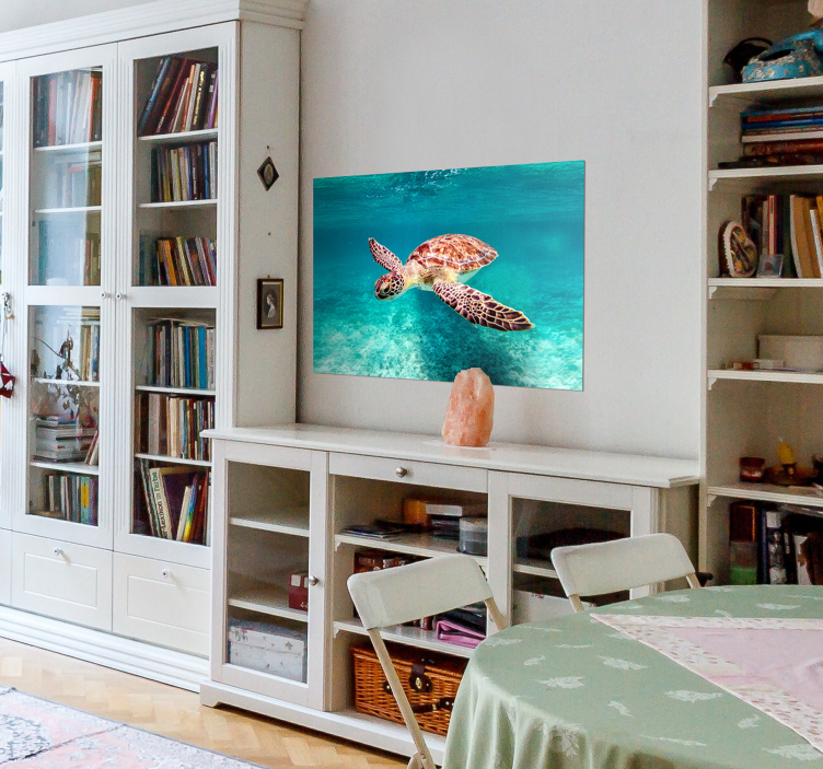 Havskildpadde i havet plakat - TenStickers