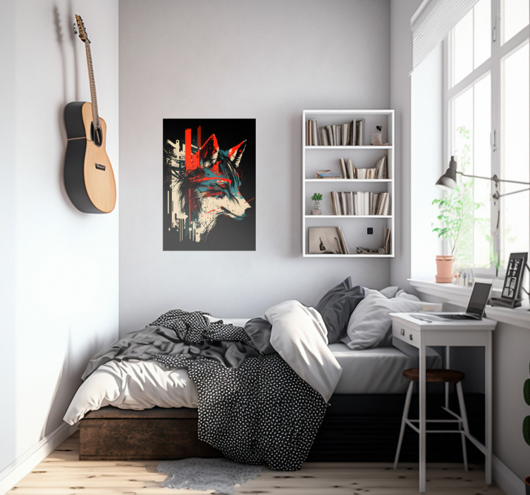 Abstrakt ulv Kunstplakat - TenStickers