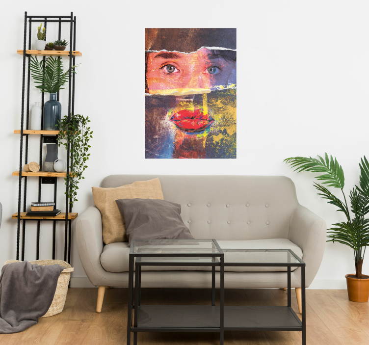 Ansigt graffiti kunst plakat - TenStickers