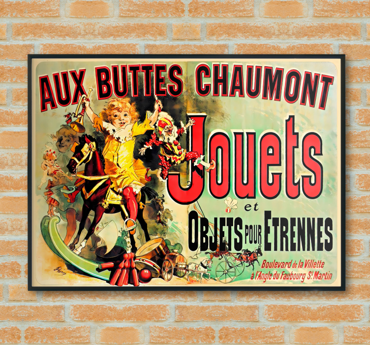 Aux buttes chaumont jouets retro plakater - TenStickers