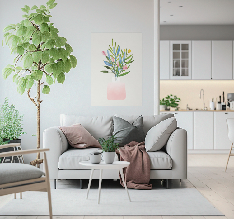 Blomster i en pot Blomster plakat - TenStickers