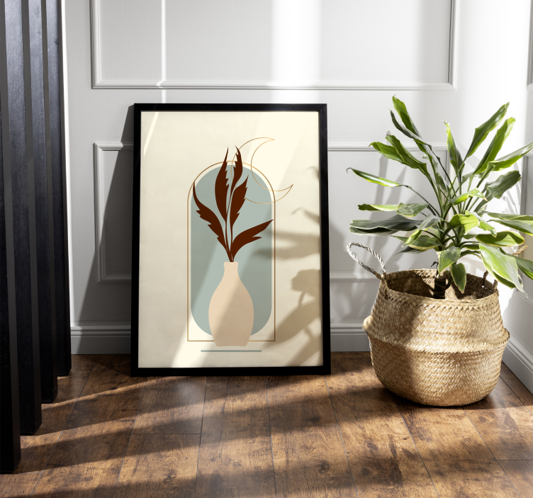 Boho plante i vase plakat - TenStickers
