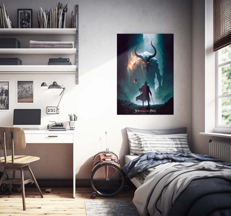 Du må ikke bestå filmplakat - TenStickers