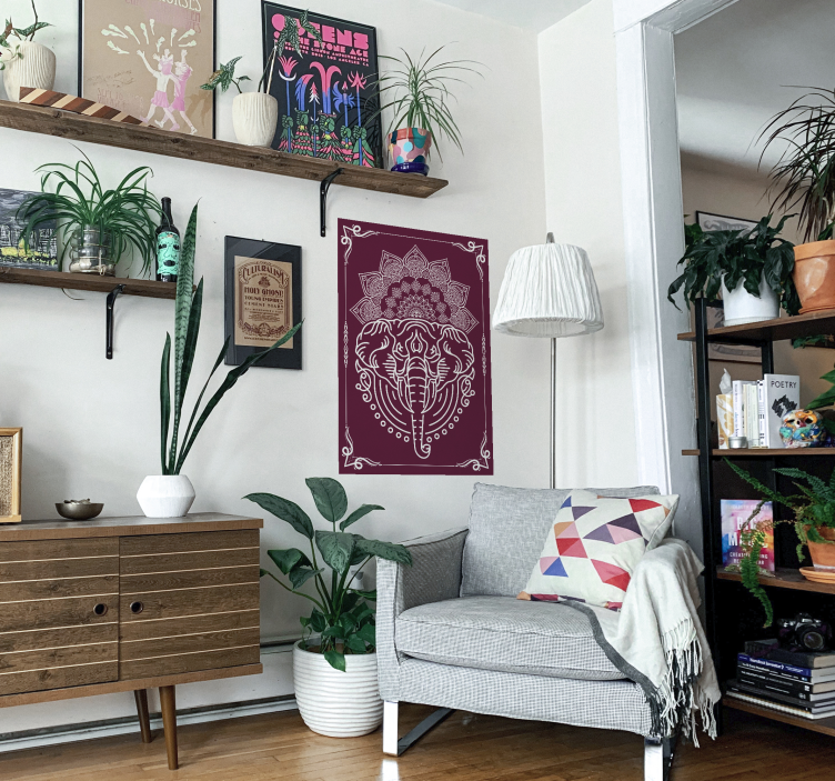 Elefant mandala plakat print - TenStickers