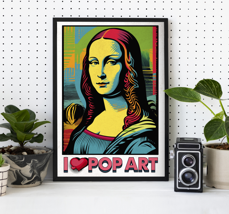 Farverig gioconda pop art-plakat - TenStickers