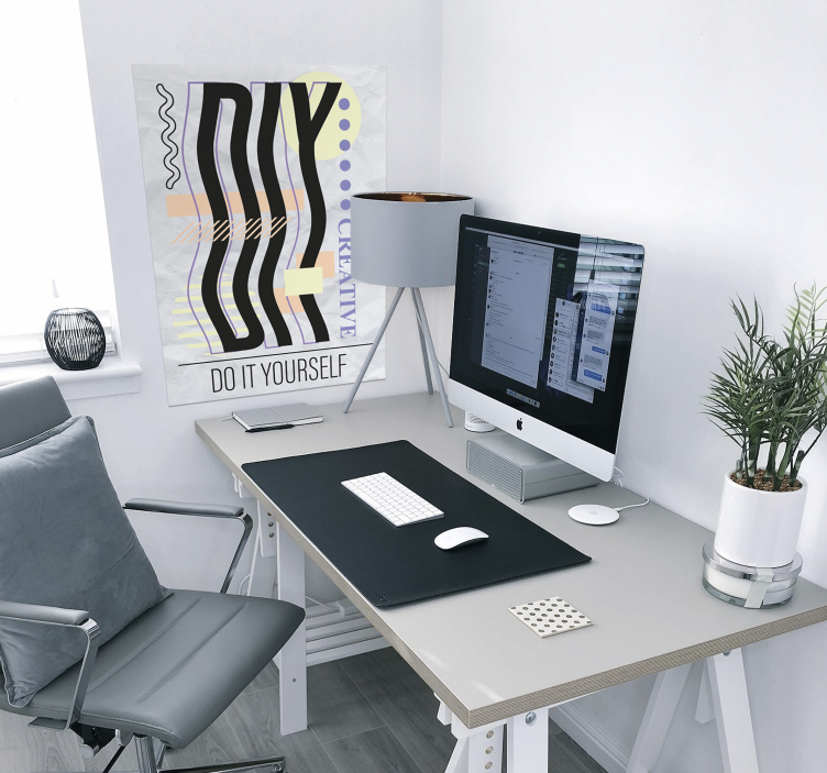 Geometrisk do it yourself plakat - TenStickers