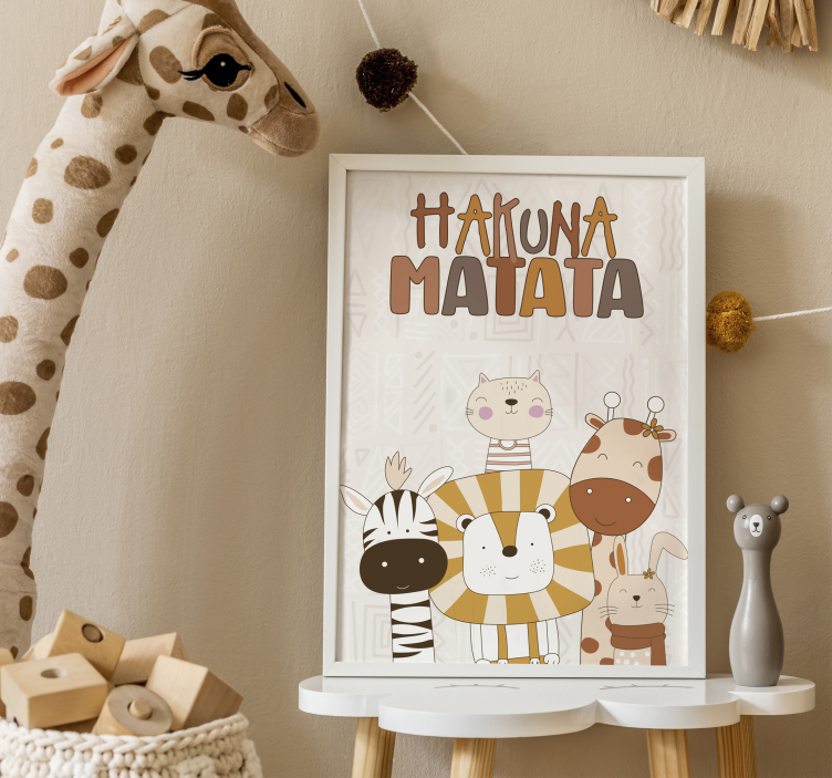 Hakuna matata Plakat børneværelse - TenStickers