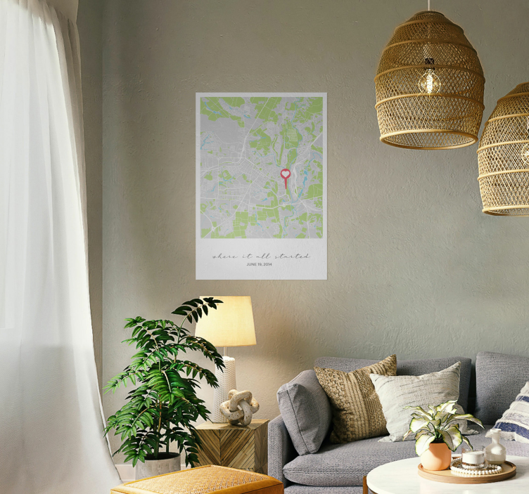 Hvor det hele startede Plakat, som kan tilpasses - TenStickers