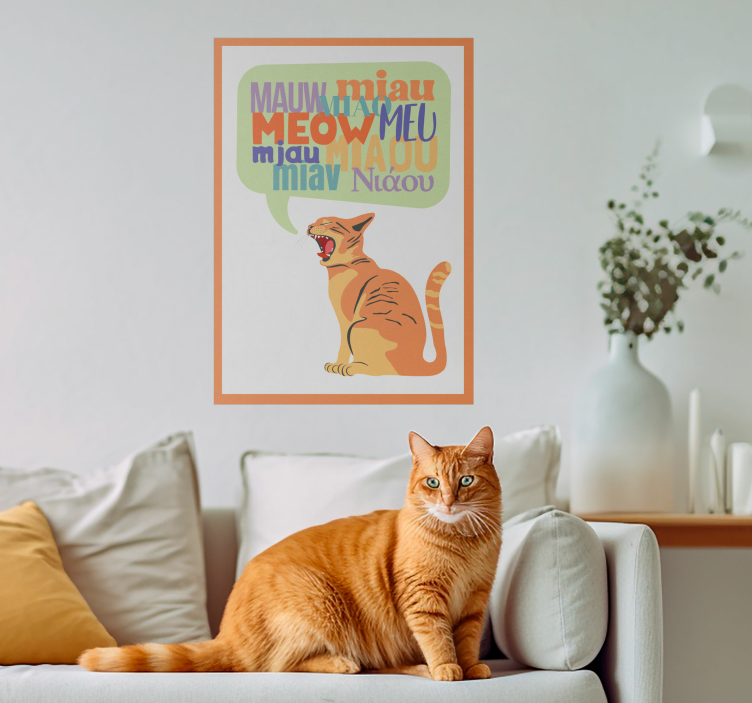 Kattene miaver Plakat børneværelse - TenStickers