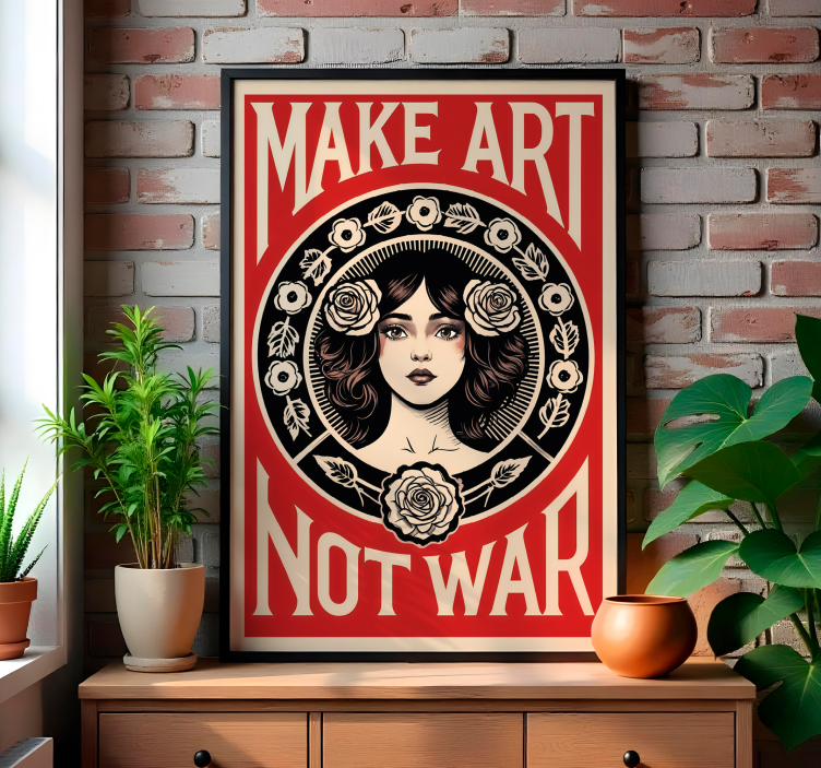 make art not war Kunstplakat - TenStickers