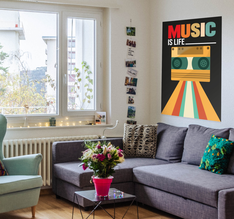 Dekorativ musik citat plakat - TenStickers