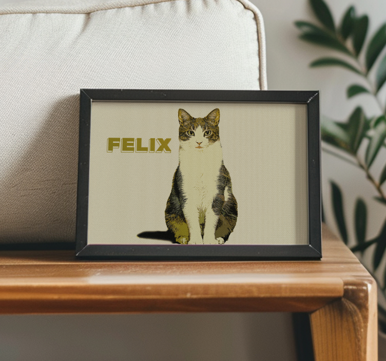 Personlig illustration halvtone dlakat med dyr - TenStickers