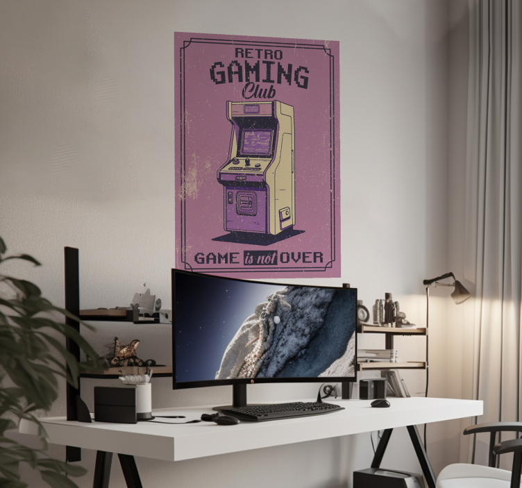 Retro Gaming club Plakat til teenageværelse - TenStickers