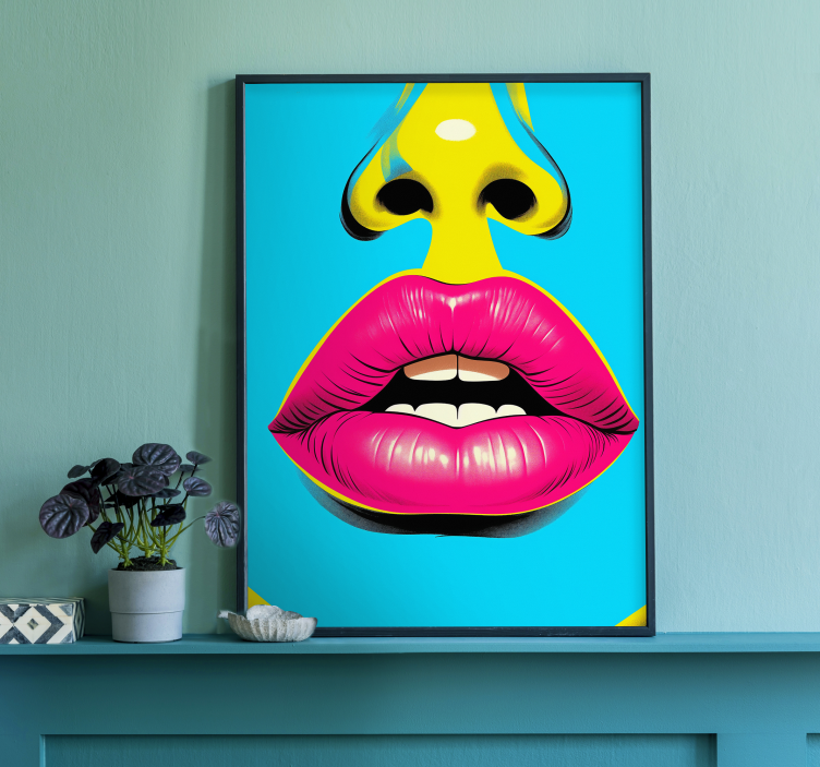 Sexet mund pop art-plakat - TenStickers