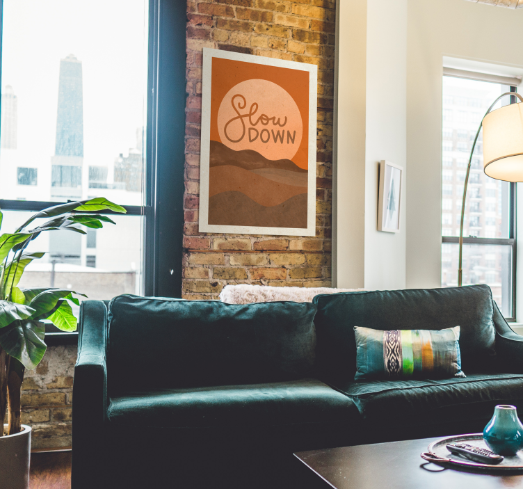 Slow down solnedgang plakat - TenStickers