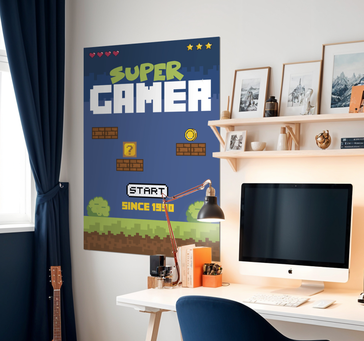 super gamer retro stil videospil plakat - TenStickers