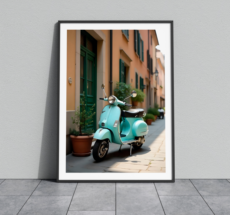 vespa cykel realistisk fotoplakat - TenStickers