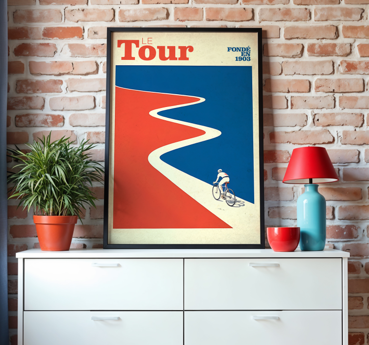 Vintage tour cykel plakat - TenStickers