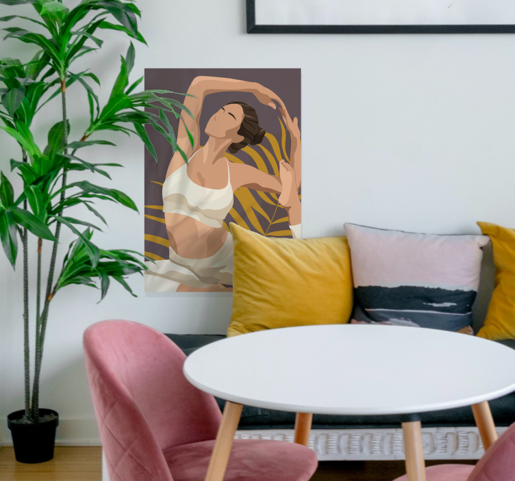 Yoga-illustration sports plakat - TenStickers