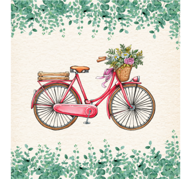 Plakat stue rústico vintage cykel - TenStickers