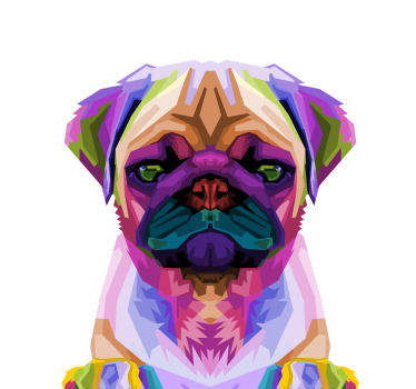 Plakat stue pop art bulldog - TenStickers