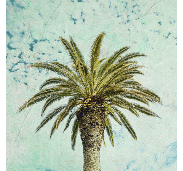 Plakat stue retro palme træ design - TenStickers