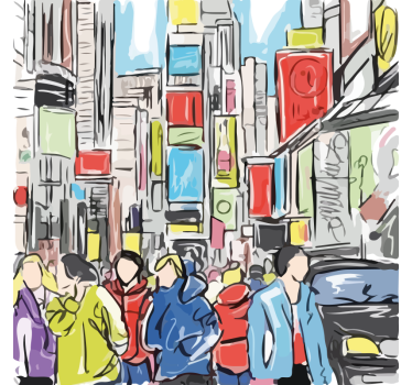 Plakat stue moderne personer fra new york - TenStickers