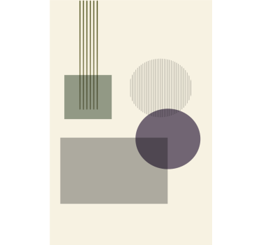 Plakat stue bløde geometriske former - TenStickers
