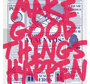 Plakat stue gør gode ting sket retro design - TenStickers
